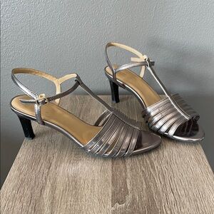 Champagne Geox Mid‑Heel Sandals